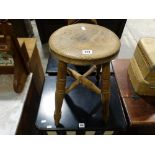 A Circular Seated Farmhouse Stool