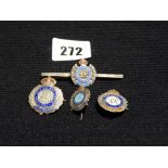 Four Silver & Enamel Sweetheart Brooches, Royal Engineers
