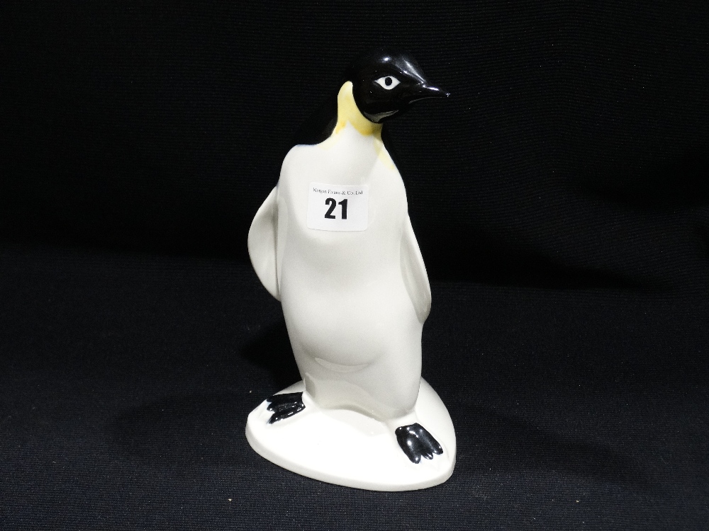 A Poole Pottery Model Standing Penguin