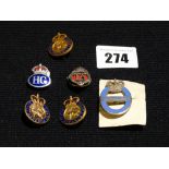 Six Home Guard & Civil Defence Badges