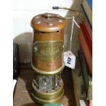 A Copper & Brass Miners Safety Lamp