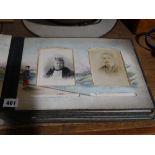 A Victorian Lacquerwork Finish Photograph Album Containing Portrait Images