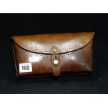 A Brown Leather Belt Ammo Pouch By Mettler