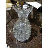A Heavy Cut Glass Pineapple Shape Vase