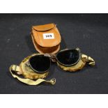 A Pair Of Circa 1942 Cased Flying Goggles With Spare Lenses