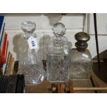 Three Glass Decanters