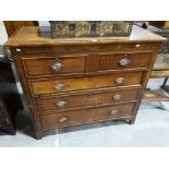 A 19th Century Pak & Mahogany Chest Of Two Short & Three Long Drawers