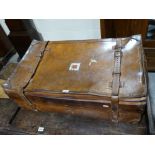 An Early 20th Century Stitched Leather Travel Case