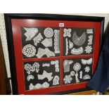 A Single Framed Collection Of Lacework