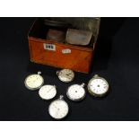 A Tin Box Of Pocket Watches