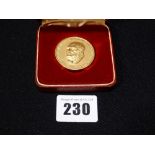 A Rare 22ct Gold Medallion To Commemorate Sir Winston Churchill, No 1729 Of An Edition Of 2000, 33.