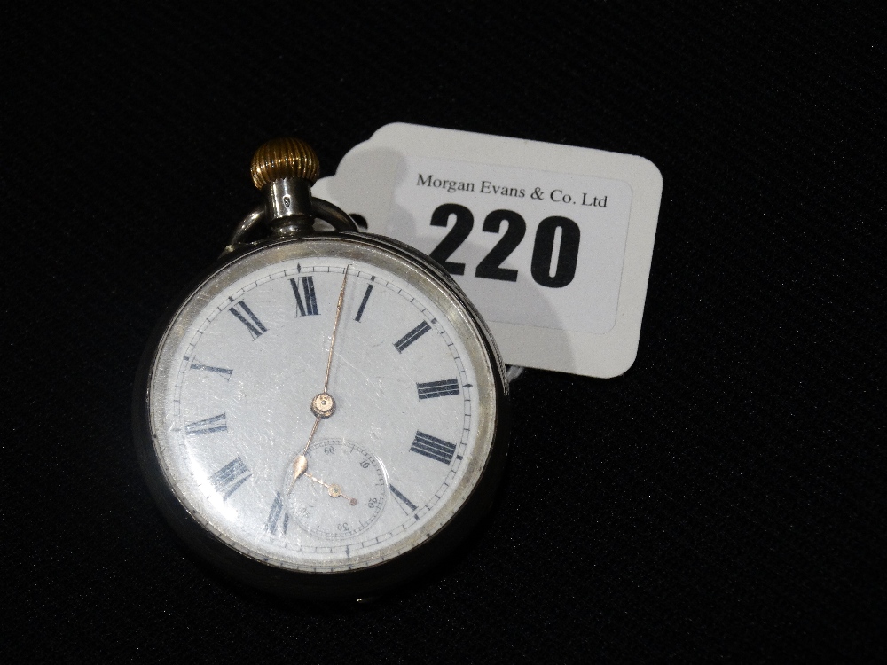 A Continental Silver Encased Gents Pocket Watch, The Inner Case Inscribed W. Bruford & Son,