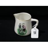 A Pottery Teachers Whisky Advertising Water Jug With Transfer Scene Of Children Cricketers