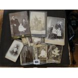 A Bundle Of Victorian Portrait Photographic Cards, Some Of Local Interest