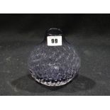 A Whitefriars Glass Lilac Tinted Onion Vase, 6" High