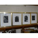 Four Original Wood Engraving Bookplates By Charles Tunnicliffe From Henry Williamson’s "The