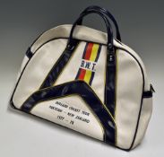 1977/78 England MCC Tour to Pakistan and New Zealand Cricket Tour Bag in white and blue with MCC