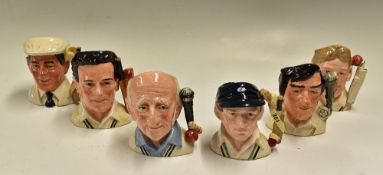 Selection of Royal Doulton limited Edition Cricket Toby Mugs all 1996 and include Denis Compton 427,