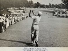 Ben Hogan - US Open Golf Championship Black and White Poster - most famous shot in golf of Ben Hogan