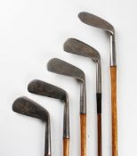 Fine set of 4x Hendry & Bishop Mitre Brand "Cardinal Matched Set" irons and putter - to incl