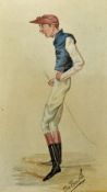 Equestrian - Fred Archer 'The Favourite' Watercolour a watercolour depicting the famous Jockey