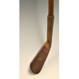 Rare W&G Ashford Birmingham smf lofting iron c.1893 - with most unusual shaft/hosel fitting,