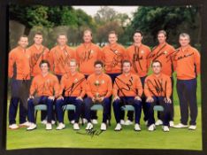 Fine and large 2012 European Ryder Cup Team autographed photograph - held at Medinah Golf Club