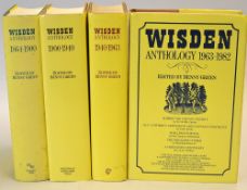 Wisden Cricket Anthology Books to include Vol.1 1864-1900, Vol. II 1900-1940, Vol. III 1940-1963 and