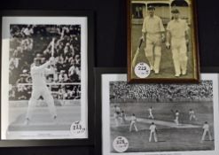 3x Cricket Prints to include Len Hutton and Cyril Washbrook coming to bat, Botham's Ashes in 1981