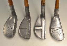 4x various alloy clubs to incl 3x Mills Standard Golf Co alloy putters - RNG model with grooved T