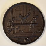 Gymnastics - 1954 University GYM Champs Bronze Medallion engraved to the reverse 'University Gym