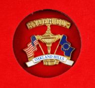 1999 US Ryder Cup Team official players enamel pin badge - played at The Country Club in original