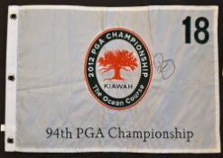 2012 US PGA 94th Golf Championship pin flag signed by the winner Rory McIlroy - played at Kiawah and