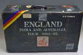 1984/85 England MCC Tour of India & Australia Cricket Tour Travel Case with MCC colours and