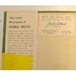 Darwin, Bernard - (signed) "James Braid" 1st edition 1952 signed by James Braid - publ'd Hodder