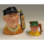 2x Royal Doulton golfing character jugs - to incl "Golfer" character jug c.1970 overall 7.75" -