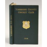 Yorkshire County Cricket Club 1904 Year Book - with green boards and gilt lettering, bears library