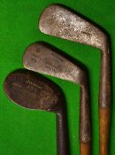 3x good irons - H Vardon Signature Totteridge mid iron with clear shaft stamp; Jas Wright Ayr