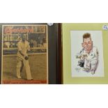 Charles Griffin Cricket Print a limited edition 50/5000 signed coloured print, measures 33x42cm