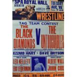 Wrestling - Original 1960s/70s Posters advertising Les Kellett v 'Judo' Pete Roberts on 7th Sept