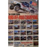 Motor Racing - Nascar 'Ford - The Fastest Oval in Racing' Manufacturers Championship Signed Poster -
