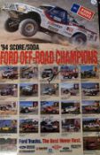 Motor Racing - Nascar 'Ford - The Fastest Oval in Racing' Manufacturers Championship Signed Poster -