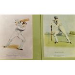 4x Various Cricket Prints to include 'Tom Emmett & Dr. Grace' Signed by the artist Roger Marsh, 23/