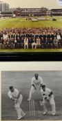 4x Cricket Prints depicting various Cricket scenes and an image of England and Australia teams,
