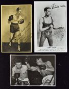 Boxing - Jackie Patterson (1920-1966) Signed Postcard with personal inscription 'My best wishes