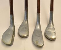 4x various examples of alloy mallet head putters - Mills "Y" longnose, Braid Mills, Cassidy Vee