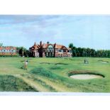 Baxter, Graeme signed golf print "Royal Lytham and St Anne's" dated 1988 c/w an early signature of