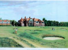 Baxter, Graeme signed golf print "Royal Lytham and St Anne's" dated 1988 c/w an early signature of