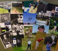 20 x Major, Ryder Cup and other well-known golfers signed press photographs - major winners Charl