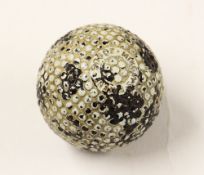 Scarce Mingay's Patent bramble pattern Liquid Core golf ball c.1900 - retaining nearly 50% of the